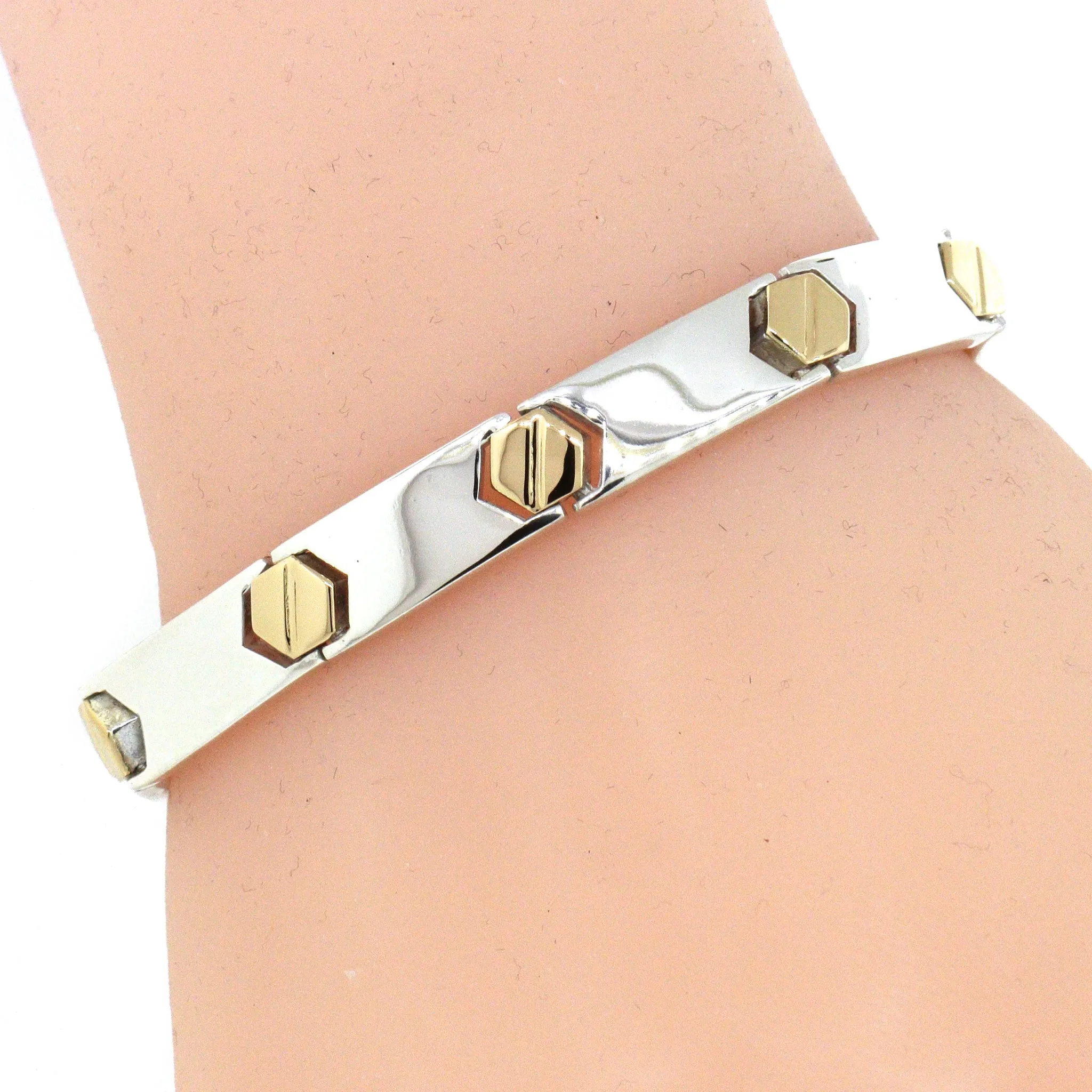 EstateBayanihan Sterling Silver and 18k Gold Bracelet