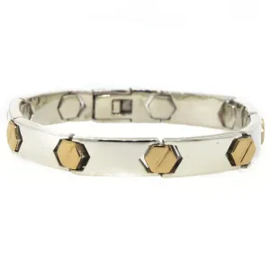 EstateBayanihan Sterling Silver and 18k Gold Bracelet