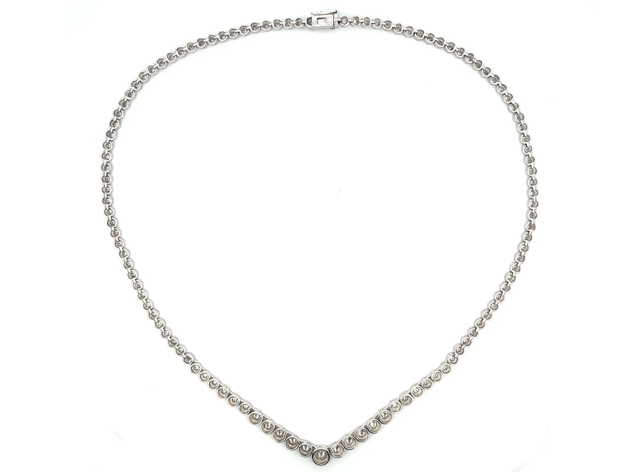 Eternity Diamond Necklace In Platinum