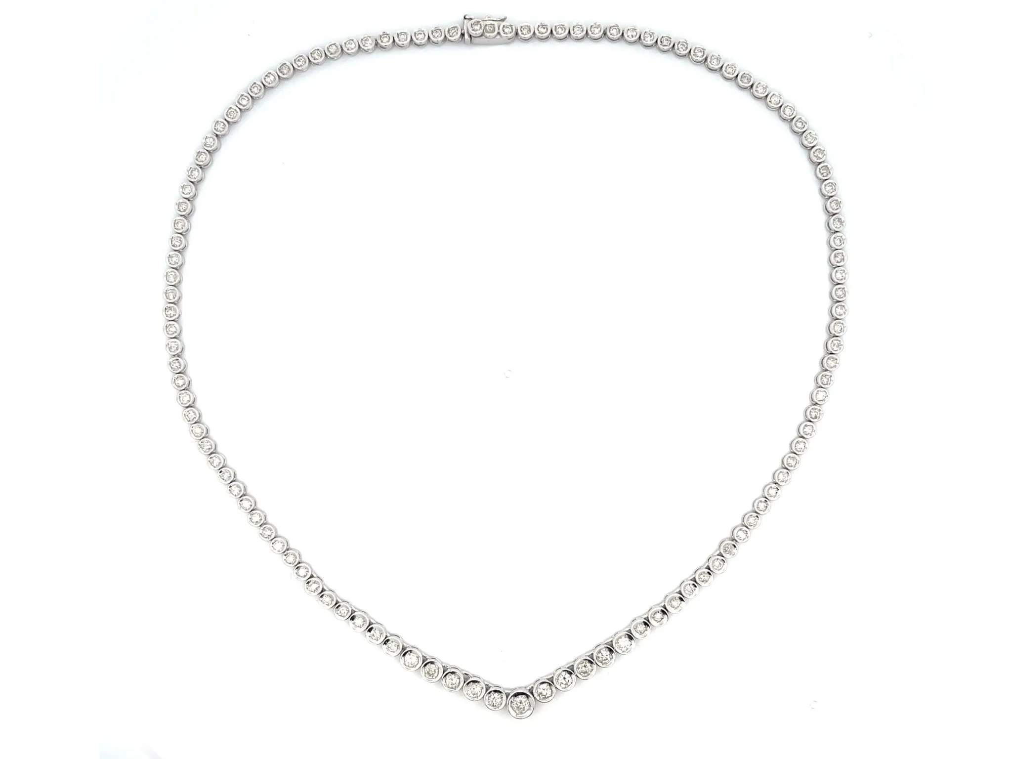 Eternity Diamond Necklace In Platinum