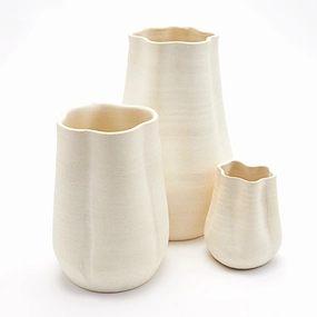 Everly - Vase Raw Blanc mini ornamental plant  