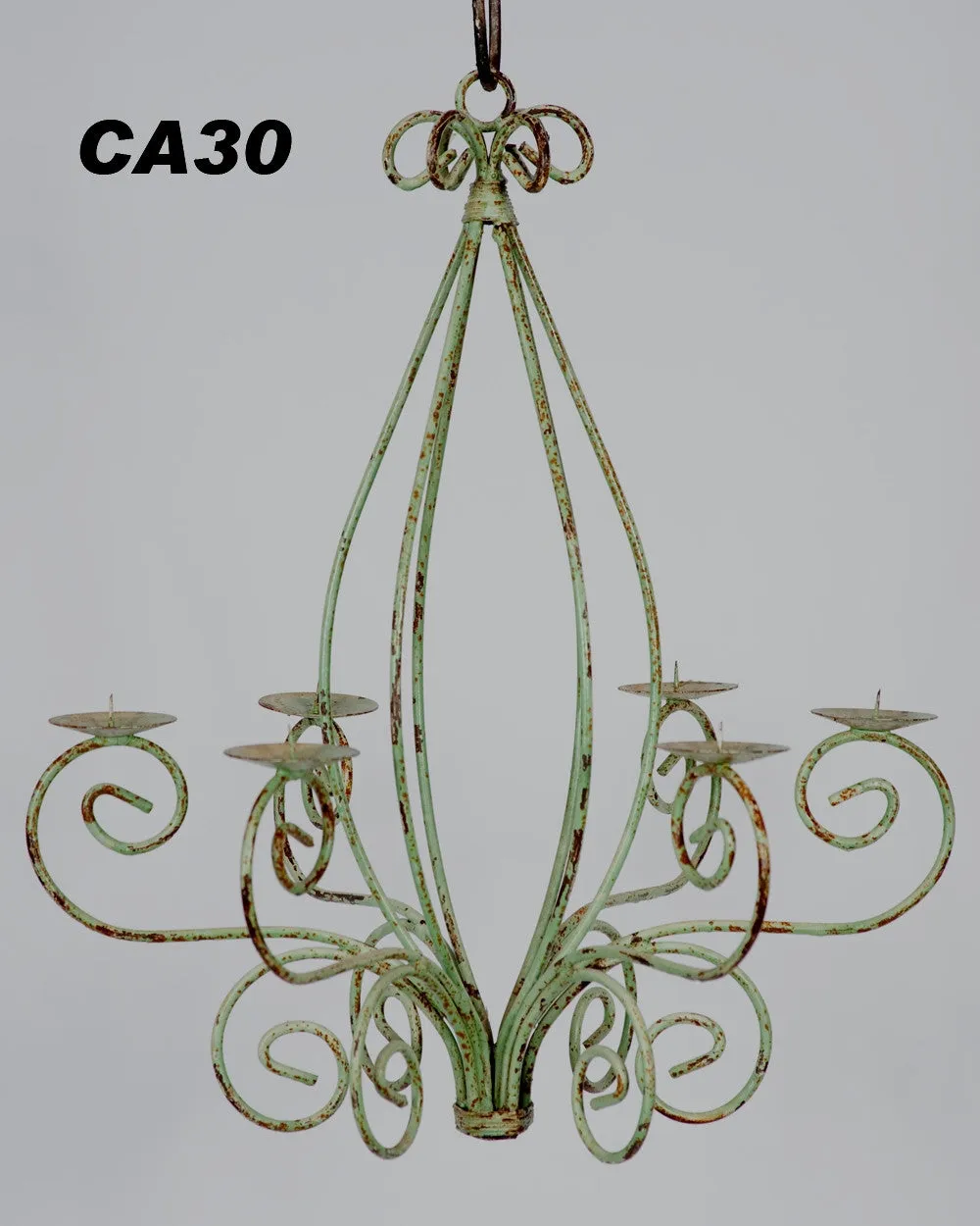 Exterior Simple Wrapped with Twisted Wire Chandelier decorative plants  