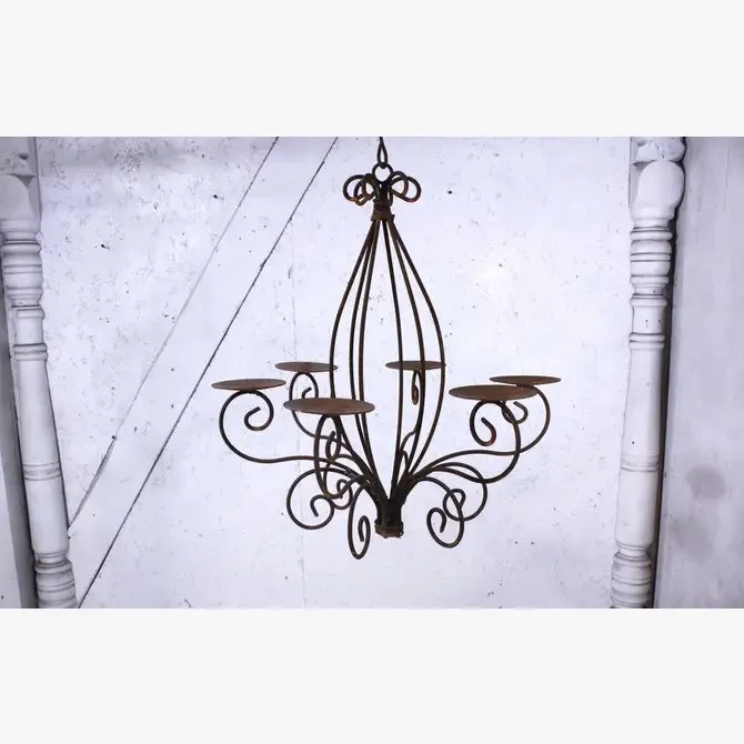 Exterior Simple Wrapped with Twisted Wire Chandelier