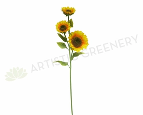 F0026 Large Sunflower Spray 130cm Yellow outdoor greenery  