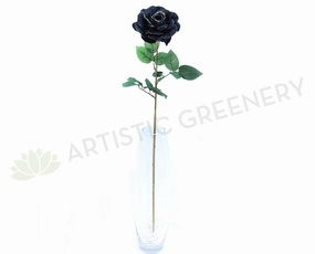 F0027 Rose with Gold GIitter 73cm Black / Pale Orange indoor houseplants  