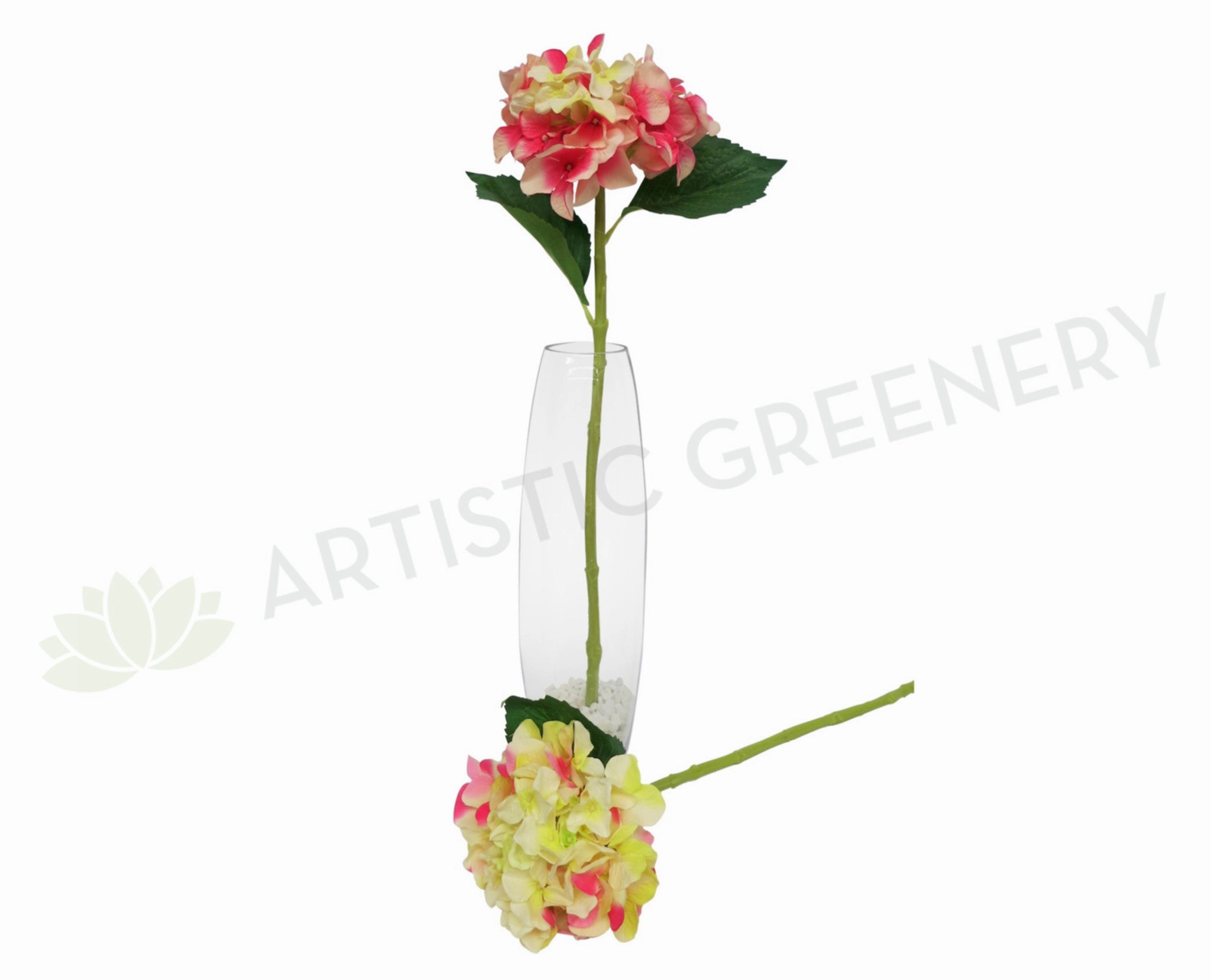 F0035 Hydrangea Single Stem 60cm Pink outdoor greenery  