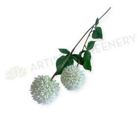 F0040SML Single Allium / Onion Ball Stem 63cm White outdoor greenery  