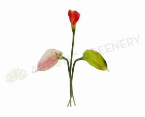 F0062 Calla Lily Single Stem Real Touch (Latex) 59cm 3 Colours outdoor greenery  