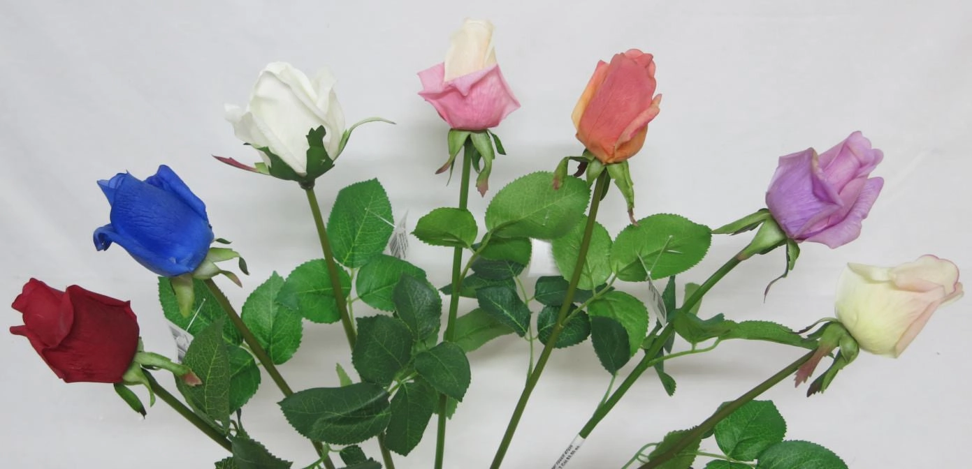 F0065 Real Touch Single Rose Bud 47cm