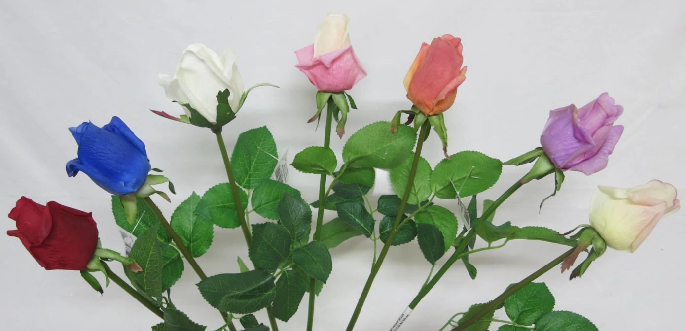 F0065 Real Touch Single Rose Bud 47cm