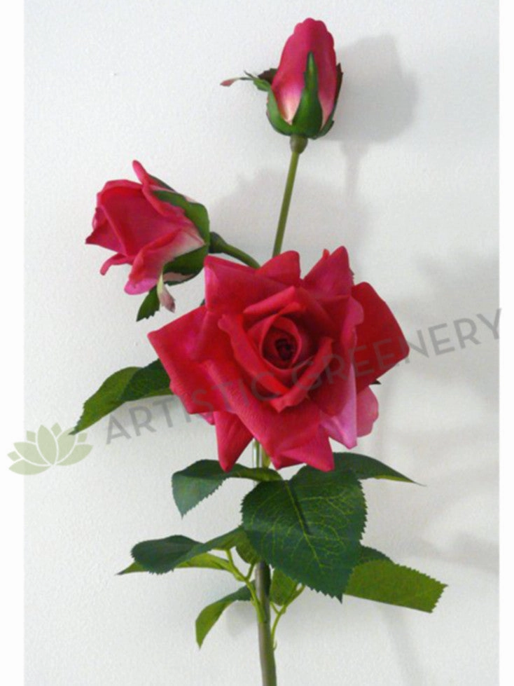 F0066 Real Touch Rose Spray 88cm Available 11 Colours