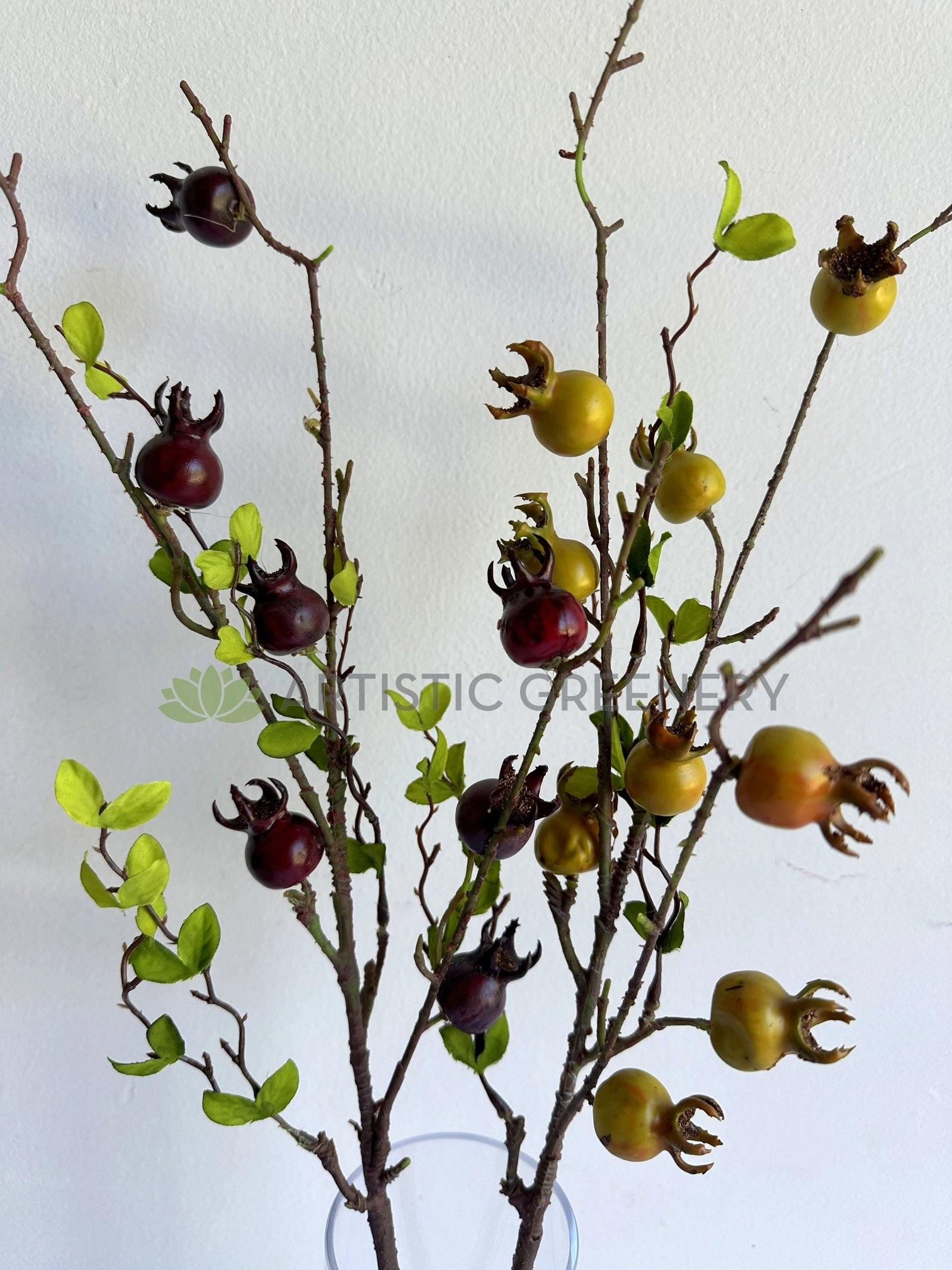 F0081 Mini Pomegranate  Spray 61cm 2 Colours
