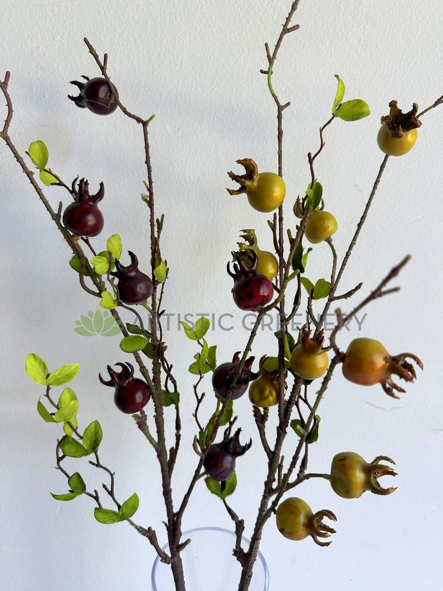 F0081 Mini Pomegranate  Spray 61cm 2 Colours
