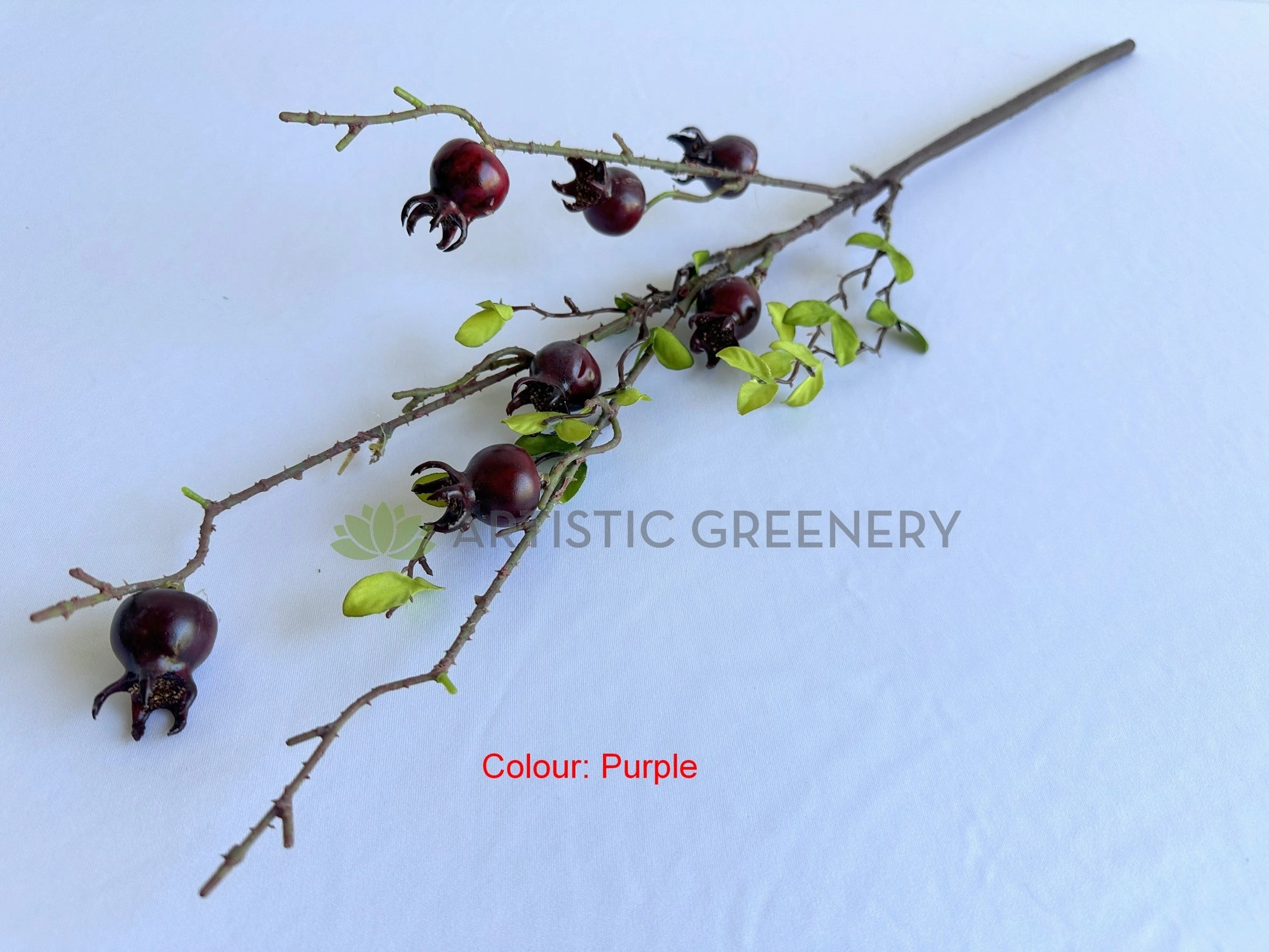 F0081 Mini Pomegranate  Spray 61cm 2 Colours