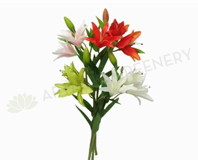 F0091 Oriental Lily Spray 65cm 5 Colours outdoor greenery  