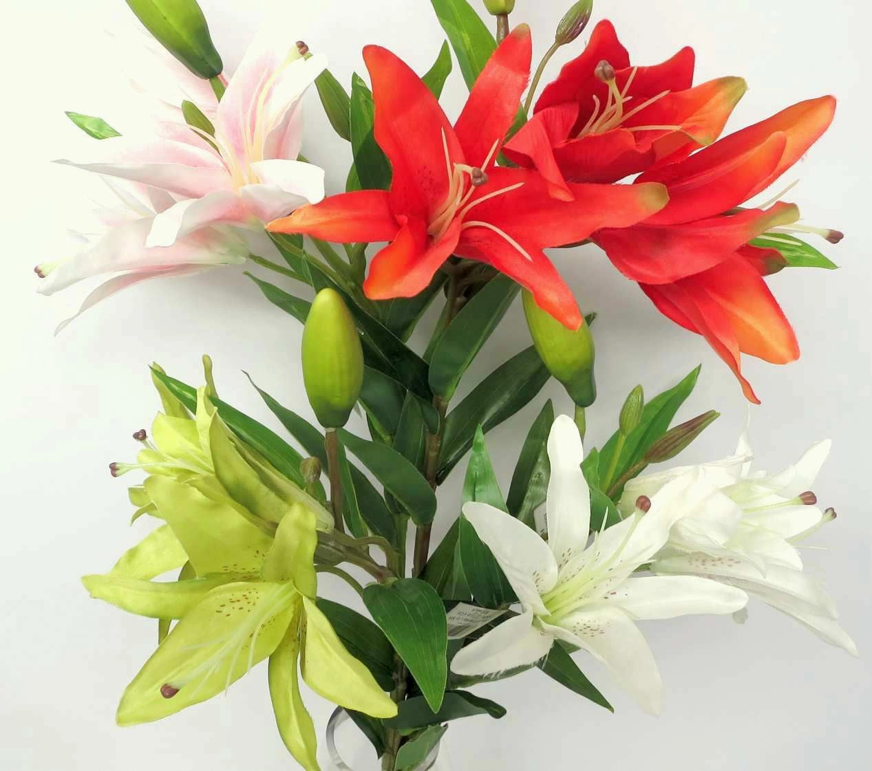 F0091 Oriental Lily Spray 65cm 5 Colours
