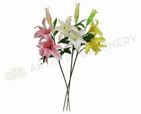 F0101 Casablanca Lily Real Touch 97cm Pink / White / Yellow outdoor greenery  