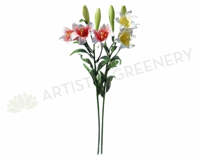 F0108 Christmas Lily Real Touch 87cm 3 Colours outdoor greenery  