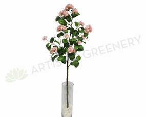 F0124 Hydrangea Branch with Leaves 144cm Pink / Purple sun perennial  