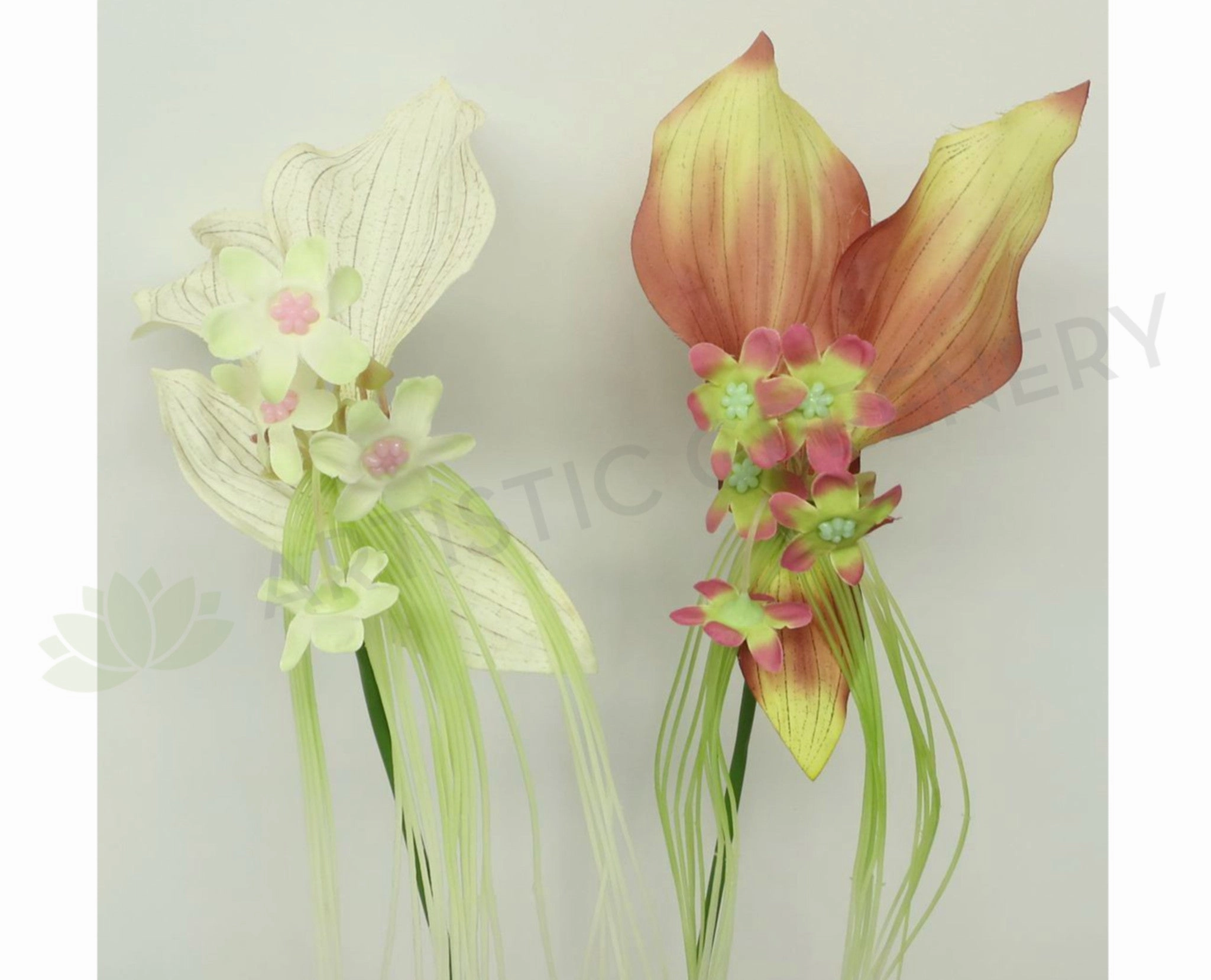 F0127 Lady Slipper Orchid Real Touch 80cm 2 Colours