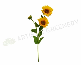 F0136 Sunflower Spray 64cm Yellow outdoor greenery  