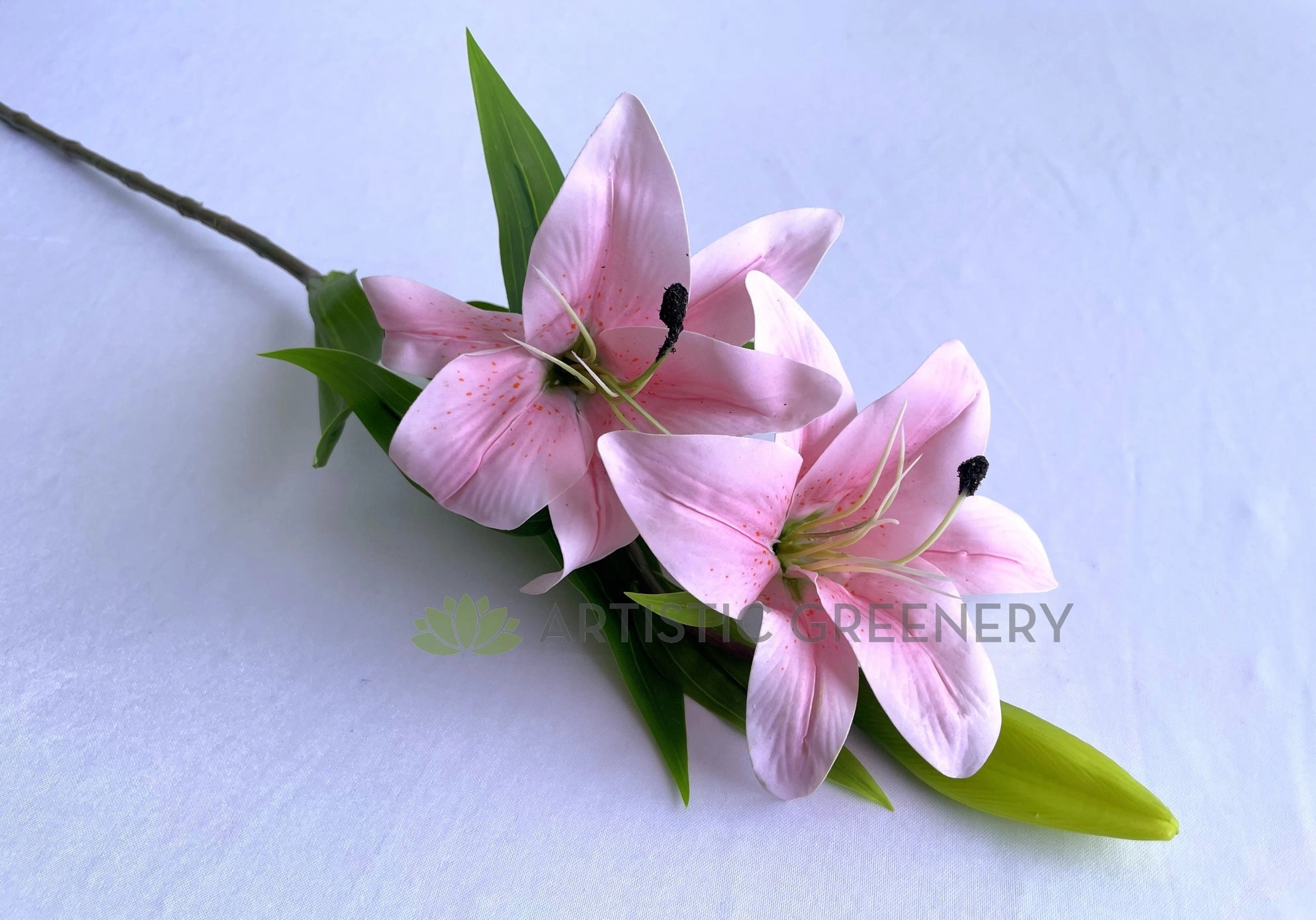 F0138L Oriental Lily Spray (Real Touch) 74cm Light Pink