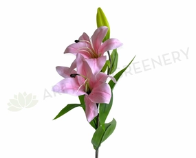 F0138L Oriental Lily Spray (Real Touch) 74cm Light Pink outdoor greenery  