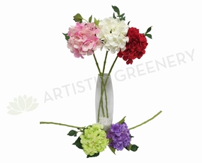 F0140 Hydrangea Single Stem  (Quality Silk) 60cm 5 Colours outdoor greenery  