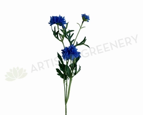 F0153 Corn Flower Spray 71cm Blue outdoor greenery  