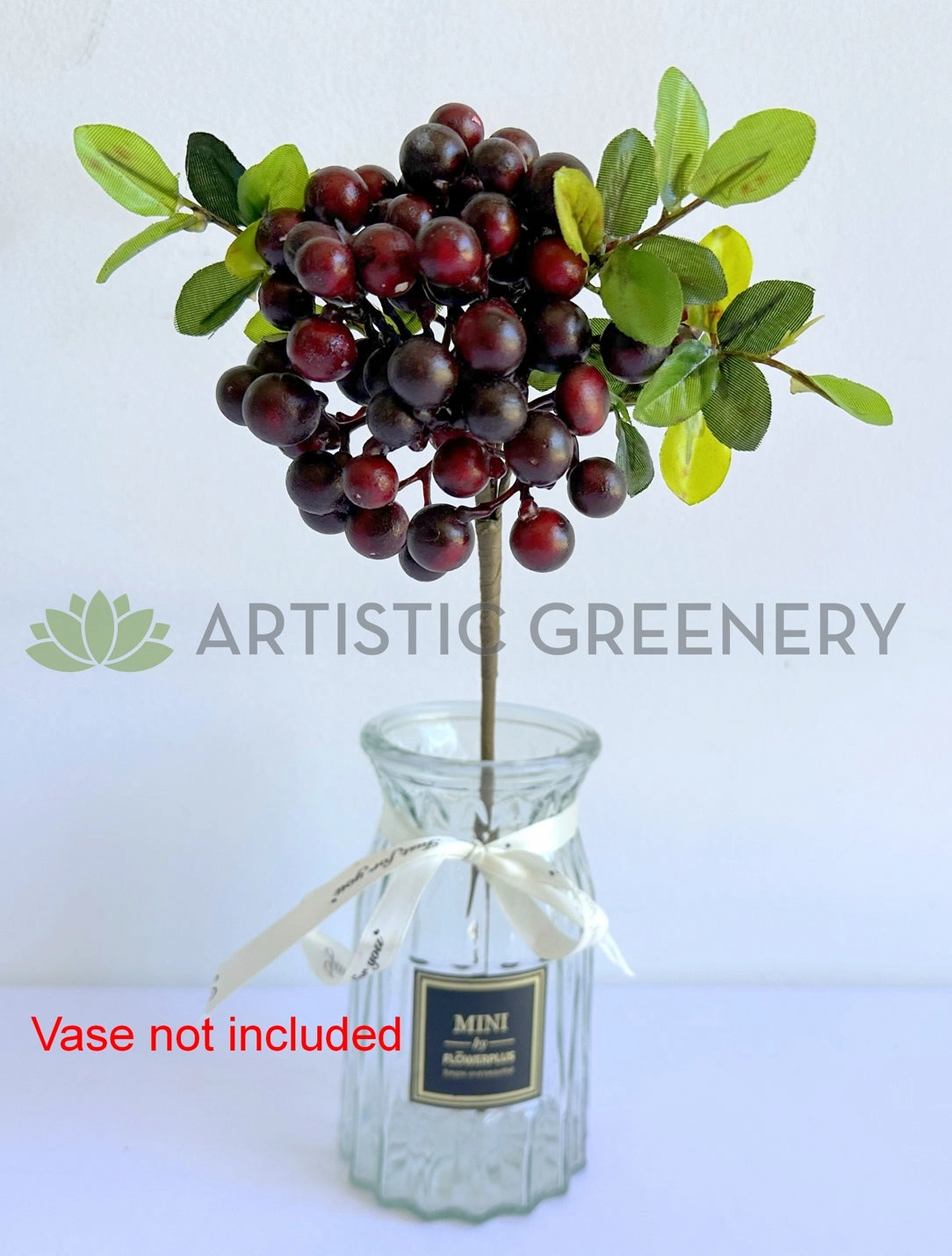 F0165 Viburnum Berry Spray 33cm Deep Red