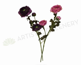 F0212 Ranunculus Spray 65cm Pink / Purple outdoor greenery  