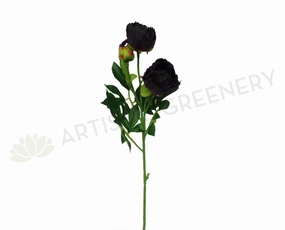 F0213 Peony Spray 65cm Dark Purple outdoor greenery  
