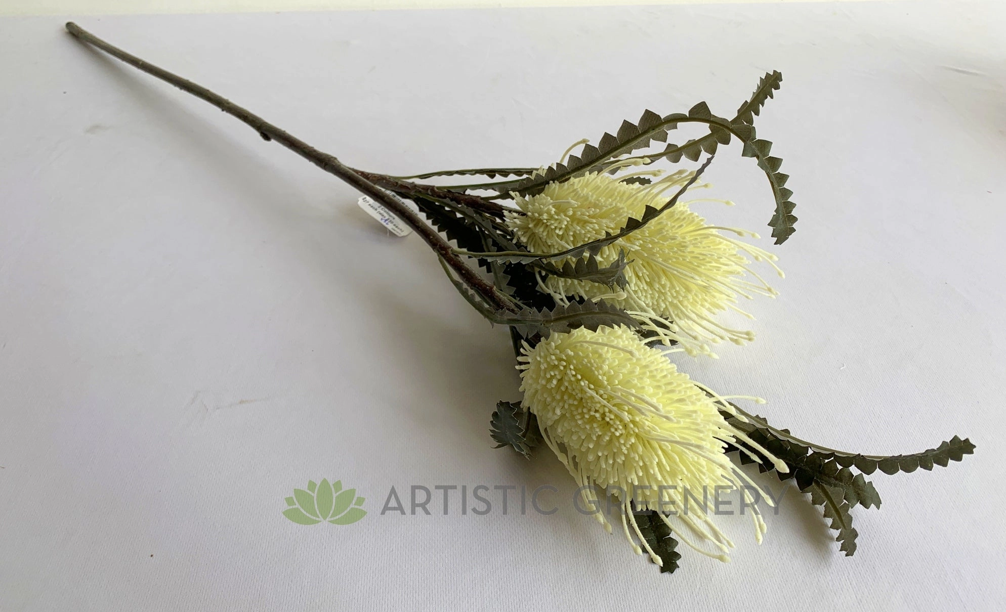 F0218-2 Banksia Stem 80cm White / Orange