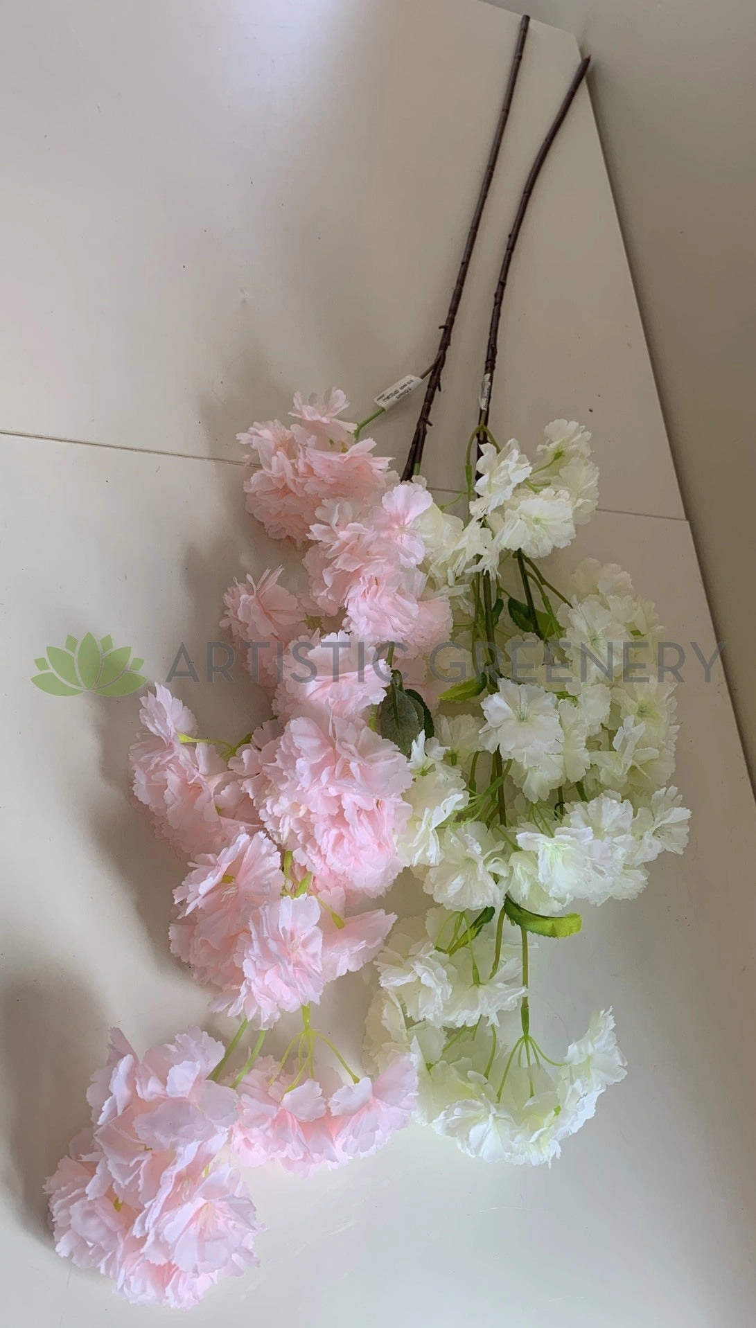 F0237NB Clearance Stock - Blossom Branch 98cm White / Light Pink