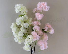 F0237NB Clearance Stock - Blossom Branch 98cm White / Light Pink outdoor greenery  