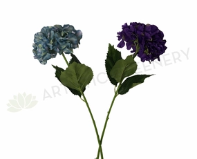 F0241 Hydrangea Single Stem 82cm Turquoise / Purple outdoor greenery  