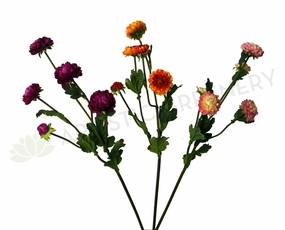 F0246 Mini Dahlia / Chrysanthemum Spray 67cm 3 Colours indoor houseplants  