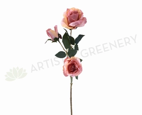 F0252 Vintage Pink Rose Spray 77cm outdoor greenery  