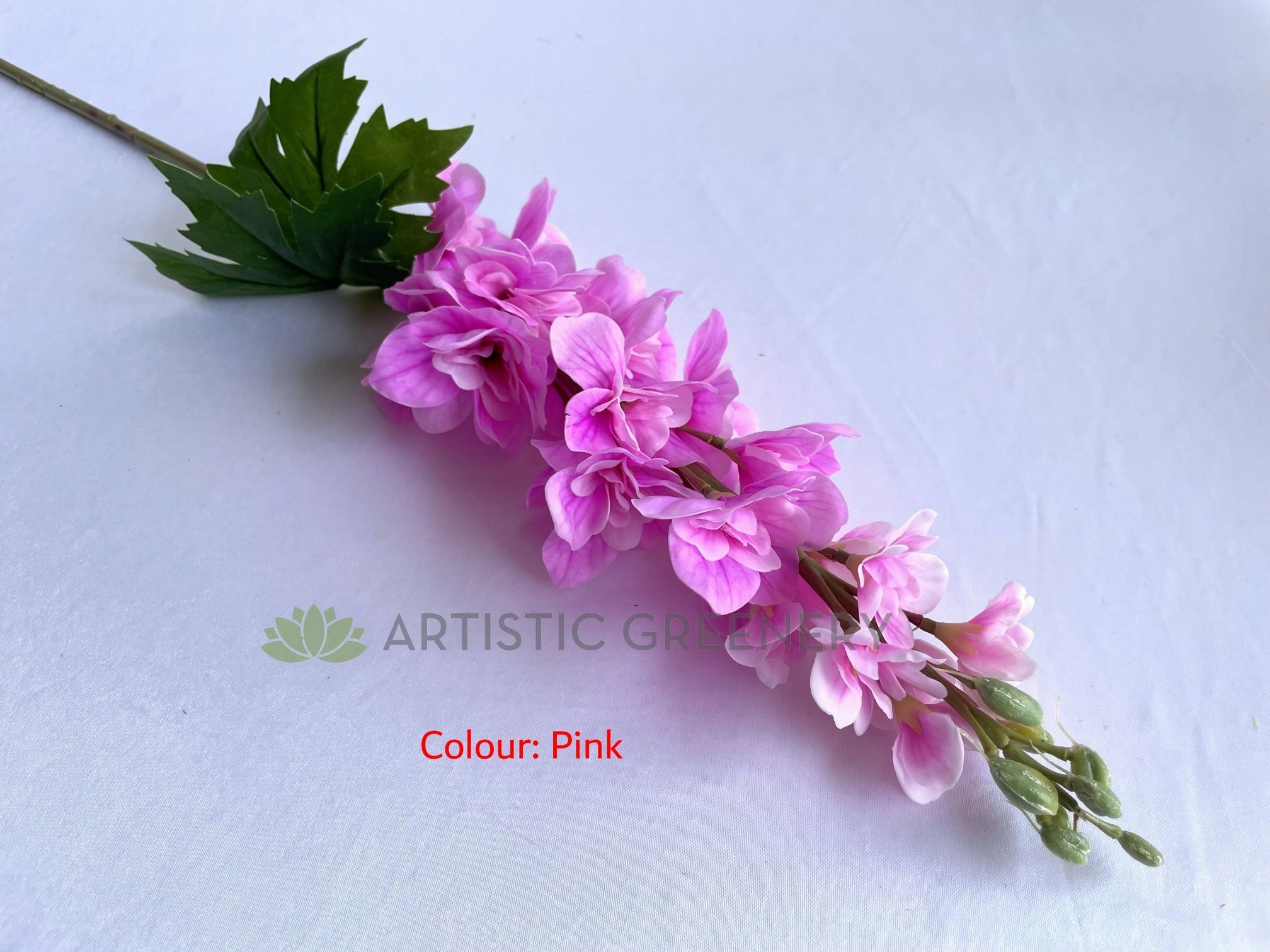 F0254-S85 Delphinium / Stock Flower 80cm (Real Touch) Pink / Lilac