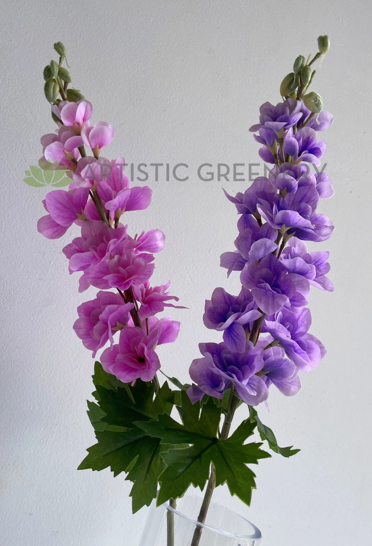 F0254-S85 Delphinium / Stock Flower 80cm (Real Touch) Pink / Lilac