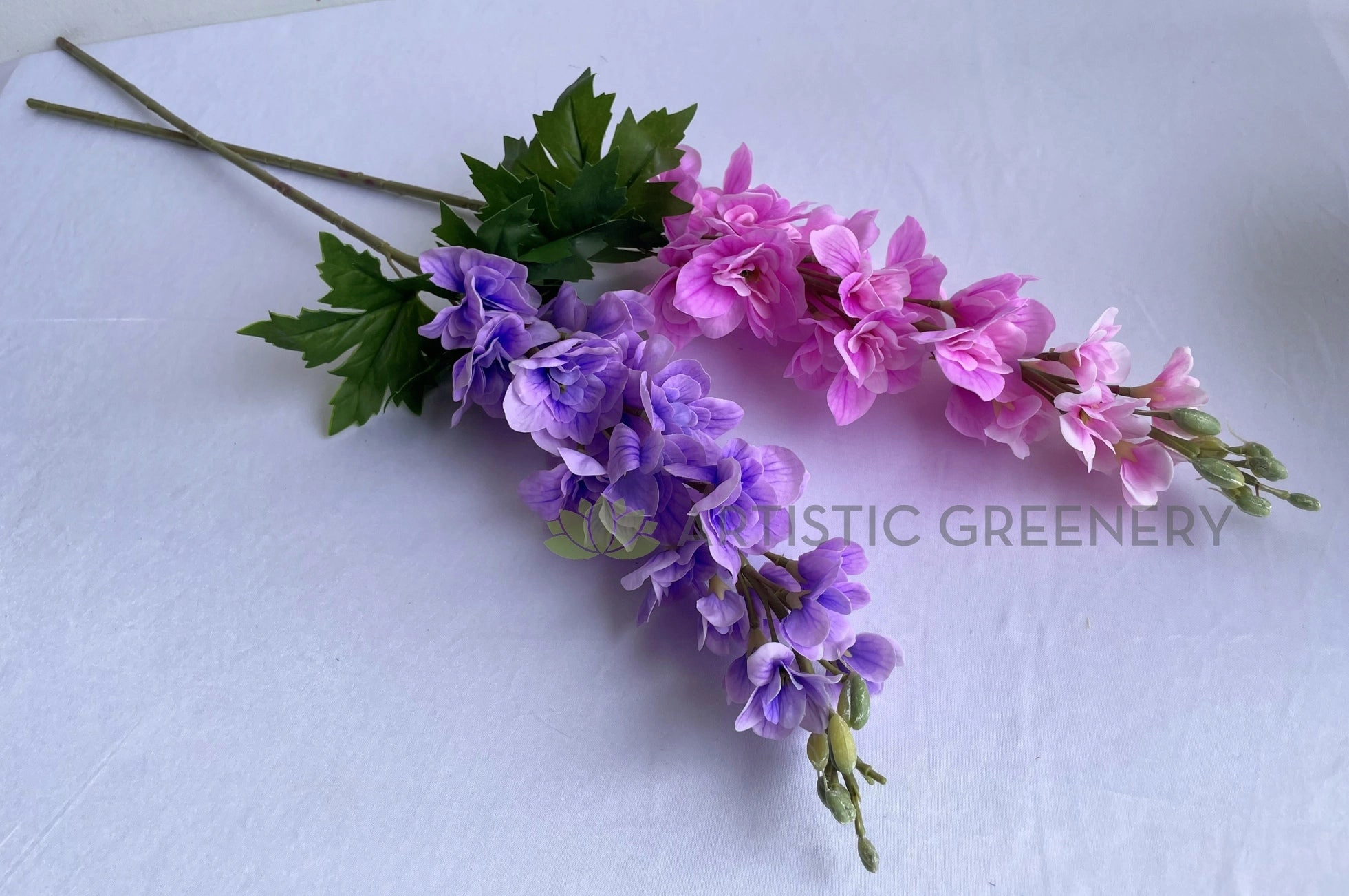 F0254-S85 Delphinium / Stock Flower 80cm (Real Touch) Pink / Lilac
