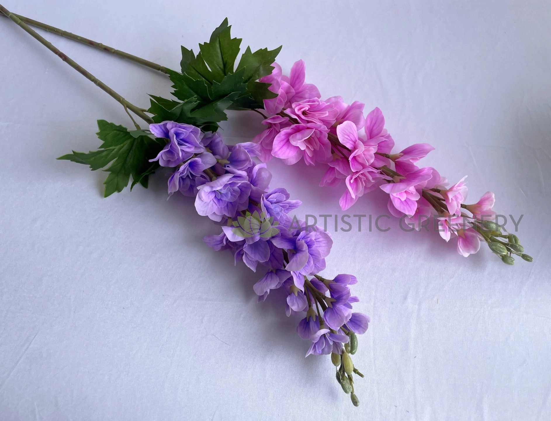 F0254-S85 Delphinium / Stock Flower 80cm (Real Touch) Pink / Lilac