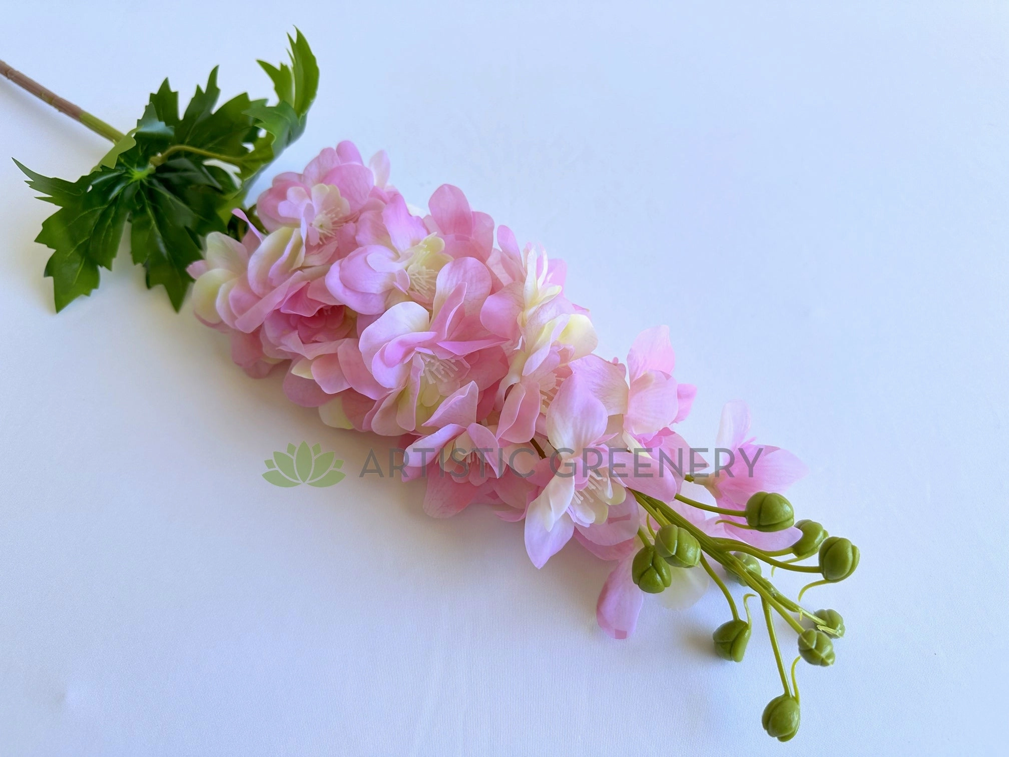 F0254-S93 Delphinium / Stock Flower 80cm (Real Touch) Light Pink