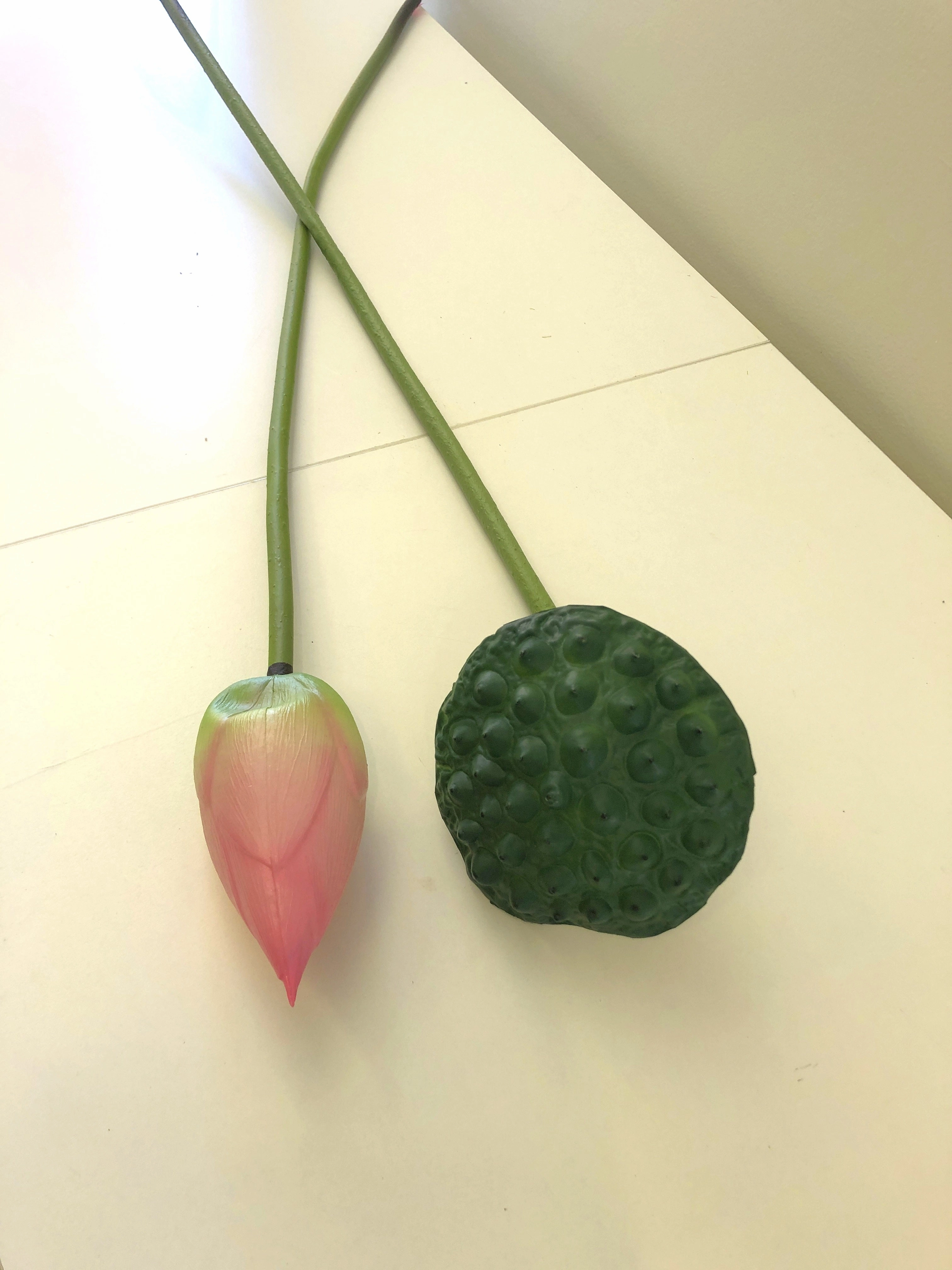 F0258 Lotus Pod 84cm Green / F0259 Water Lily Bud (Pink) 93cm