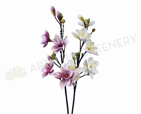 F0261 Large Magnolia Spray PU 118cm Pink / White (Adjustable Petals) outdoor greenery  