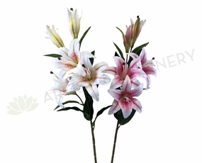 F0263 Lily Stargazer Spray 100cm Latex 2 Colours outdoor greenery  