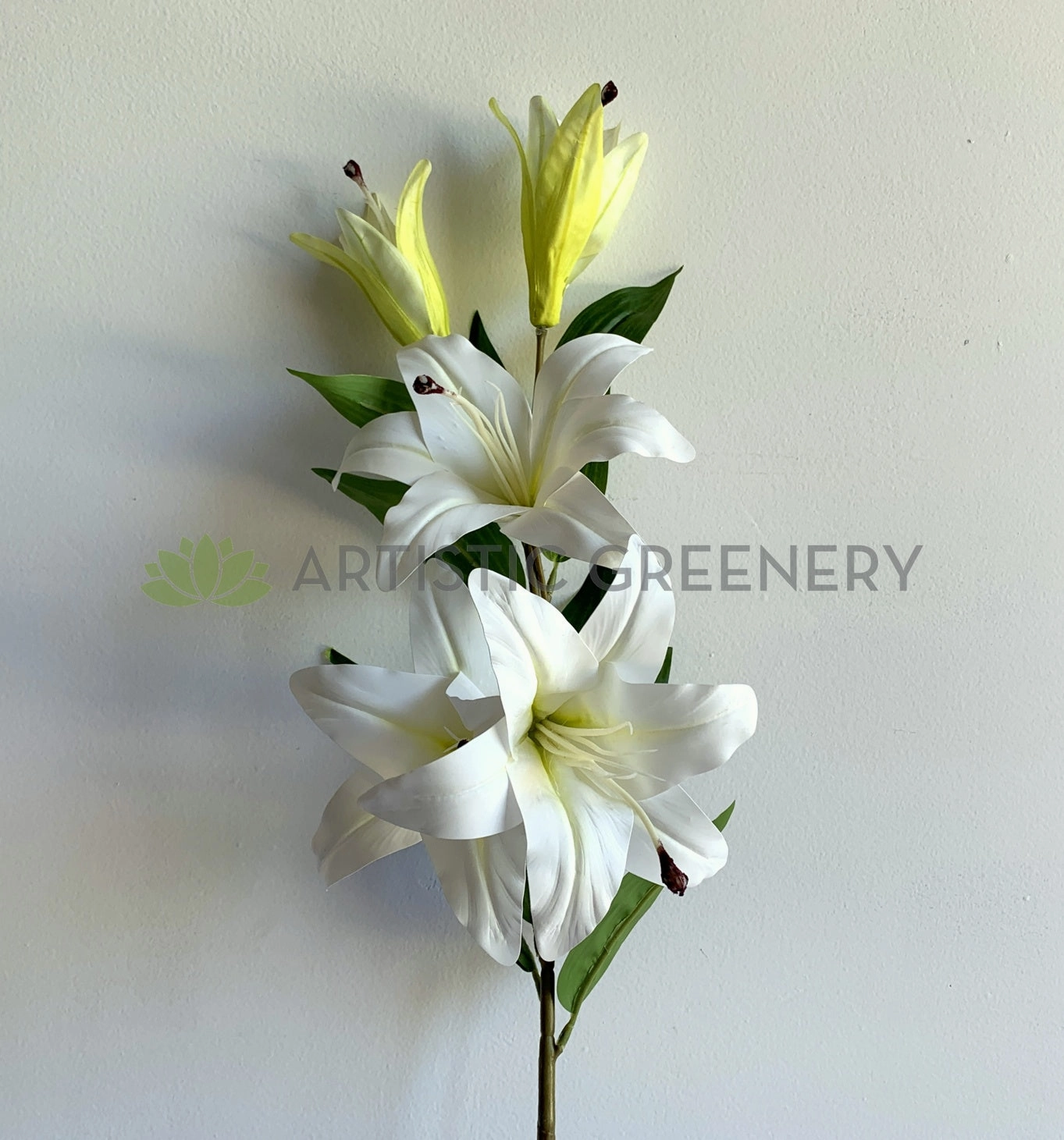 F0263 Lily Stargazer Spray 100cm Latex Pure White