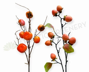 F0264-S90 Artificial Persimmon Fruit Spray 2 Styles outdoor greenery  