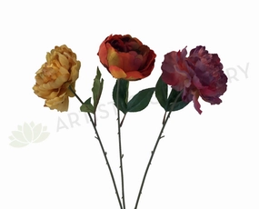 F0266 Rustic Peony Single Stem 64cm 3 Colours (CLEARANCE STOCK) outdoor greenery  