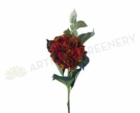 F0270 Hydrangea (Large) Single Stem 82cm Autumn Colour - Orange outdoor greenery  